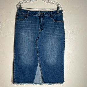 Est 1946 denim skirt, size 10 midi